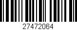 Código de barras (EAN, GTIN, SKU, ISBN): '27472064'