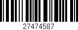 Código de barras (EAN, GTIN, SKU, ISBN): '27474587'