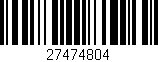 Código de barras (EAN, GTIN, SKU, ISBN): '27474804'