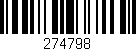 Código de barras (EAN, GTIN, SKU, ISBN): '274798'