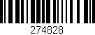 Código de barras (EAN, GTIN, SKU, ISBN): '274828'