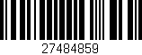 Código de barras (EAN, GTIN, SKU, ISBN): '27484859'