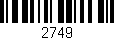 Código de barras (EAN, GTIN, SKU, ISBN): '2749'