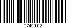 Código de barras (EAN, GTIN, SKU, ISBN): '27490.02'