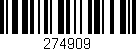 Código de barras (EAN, GTIN, SKU, ISBN): '274909'