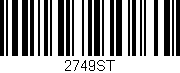 Código de barras (EAN, GTIN, SKU, ISBN): '2749ST'