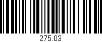 Código de barras (EAN, GTIN, SKU, ISBN): '275.03'