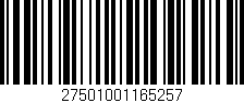 Código de barras (EAN, GTIN, SKU, ISBN): '27501001165257'