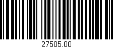 Código de barras (EAN, GTIN, SKU, ISBN): '27505.00'