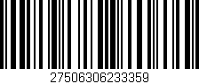 Código de barras (EAN, GTIN, SKU, ISBN): '27506306233359'