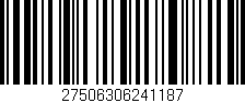 Código de barras (EAN, GTIN, SKU, ISBN): '27506306241187'