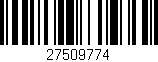 Código de barras (EAN, GTIN, SKU, ISBN): '27509774'