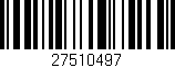 Código de barras (EAN, GTIN, SKU, ISBN): '27510497'