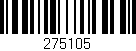 Código de barras (EAN, GTIN, SKU, ISBN): '275105'