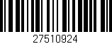 Código de barras (EAN, GTIN, SKU, ISBN): '27510924'