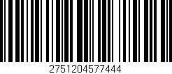 Código de barras (EAN, GTIN, SKU, ISBN): '2751204577444'