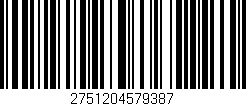 Código de barras (EAN, GTIN, SKU, ISBN): '2751204579387'