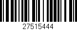 Código de barras (EAN, GTIN, SKU, ISBN): '27515444'