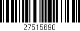 Código de barras (EAN, GTIN, SKU, ISBN): '27515690'