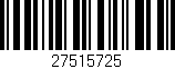 Código de barras (EAN, GTIN, SKU, ISBN): '27515725'