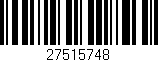 Código de barras (EAN, GTIN, SKU, ISBN): '27515748'