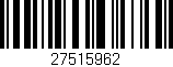 Código de barras (EAN, GTIN, SKU, ISBN): '27515962'