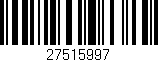 Código de barras (EAN, GTIN, SKU, ISBN): '27515997'