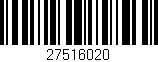 Código de barras (EAN, GTIN, SKU, ISBN): '27516020'