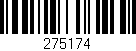 Código de barras (EAN, GTIN, SKU, ISBN): '275174'