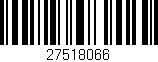 Código de barras (EAN, GTIN, SKU, ISBN): '27518066'