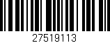 Código de barras (EAN, GTIN, SKU, ISBN): '27519113'