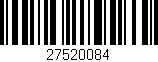 Código de barras (EAN, GTIN, SKU, ISBN): '27520084'