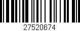 Código de barras (EAN, GTIN, SKU, ISBN): '27520674'