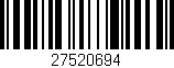 Código de barras (EAN, GTIN, SKU, ISBN): '27520694'