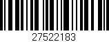 Código de barras (EAN, GTIN, SKU, ISBN): '27522183'