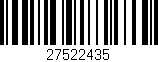 Código de barras (EAN, GTIN, SKU, ISBN): '27522435'