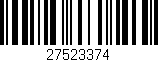 Código de barras (EAN, GTIN, SKU, ISBN): '27523374'