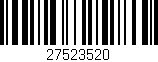 Código de barras (EAN, GTIN, SKU, ISBN): '27523520'