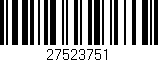 Código de barras (EAN, GTIN, SKU, ISBN): '27523751'