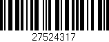 Código de barras (EAN, GTIN, SKU, ISBN): '27524317'