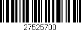 Código de barras (EAN, GTIN, SKU, ISBN): '27525700'