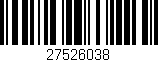 Código de barras (EAN, GTIN, SKU, ISBN): '27526038'