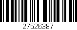 Código de barras (EAN, GTIN, SKU, ISBN): '27526387'