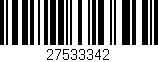 Código de barras (EAN, GTIN, SKU, ISBN): '27533342'