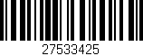 Código de barras (EAN, GTIN, SKU, ISBN): '27533425'