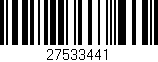 Código de barras (EAN, GTIN, SKU, ISBN): '27533441'