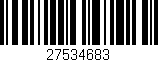 Código de barras (EAN, GTIN, SKU, ISBN): '27534683'