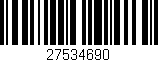 Código de barras (EAN, GTIN, SKU, ISBN): '27534690'