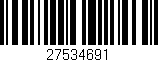 Código de barras (EAN, GTIN, SKU, ISBN): '27534691'