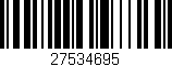 Código de barras (EAN, GTIN, SKU, ISBN): '27534695'